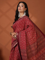 Digital Printed Art Silk Saree