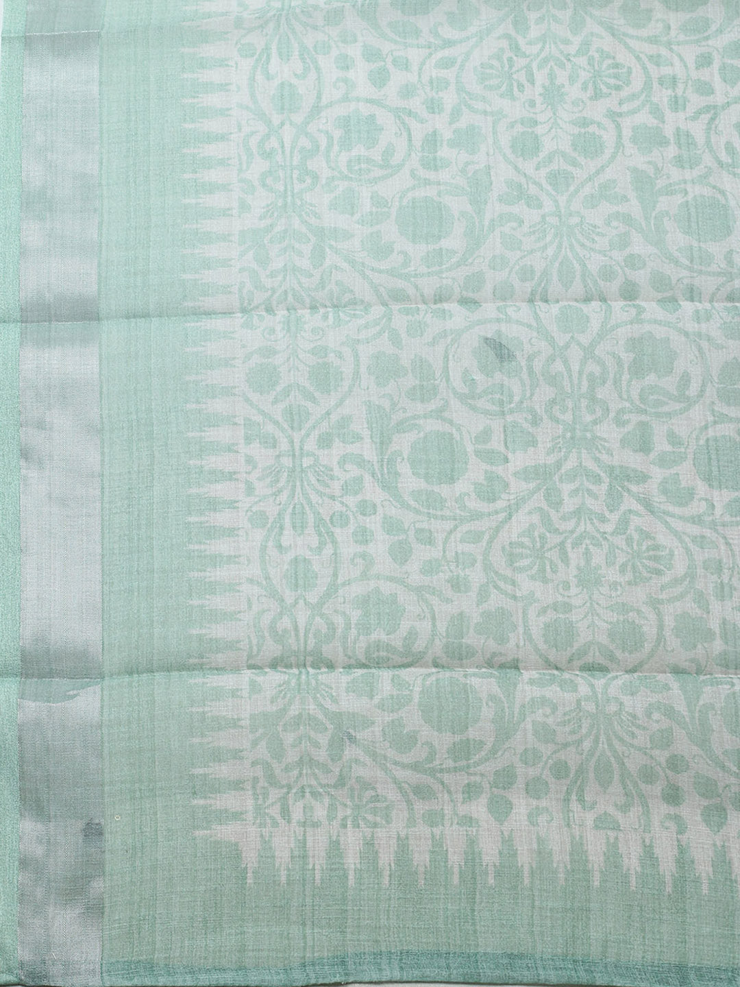 Embroidered Linen Blend Unstitched Suit With Pant &amp; Dupatta