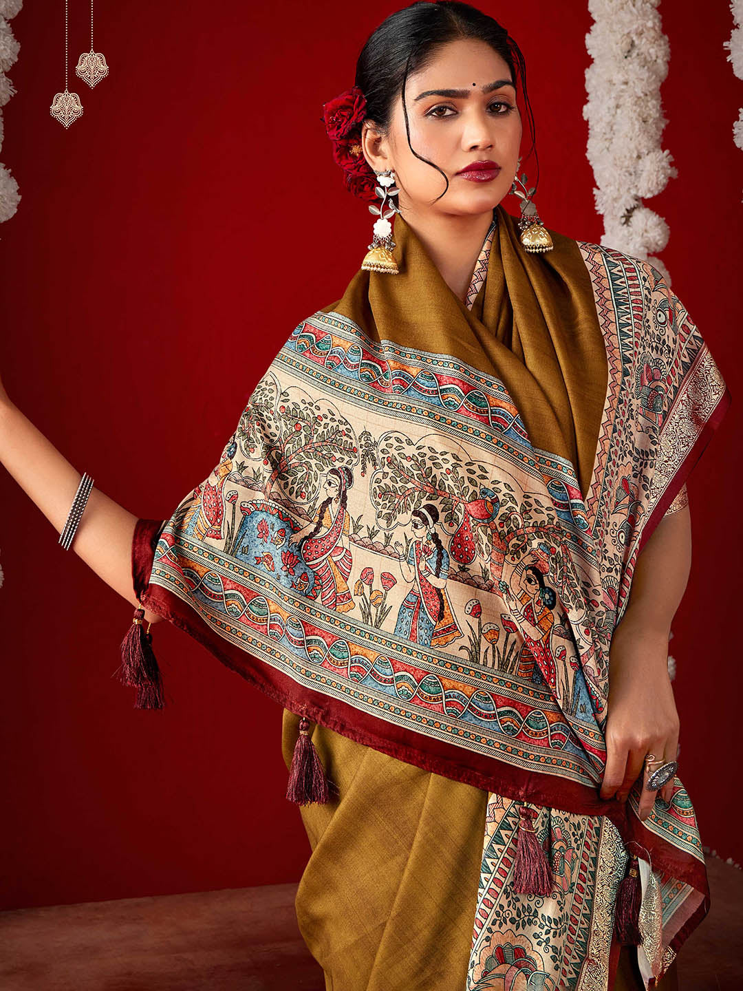 Printed Crepe Saree