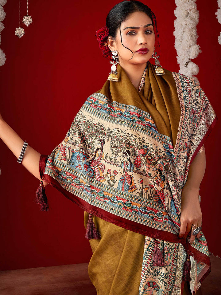 Printed Crepe Saree