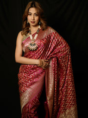 Woven Design Satin Saree