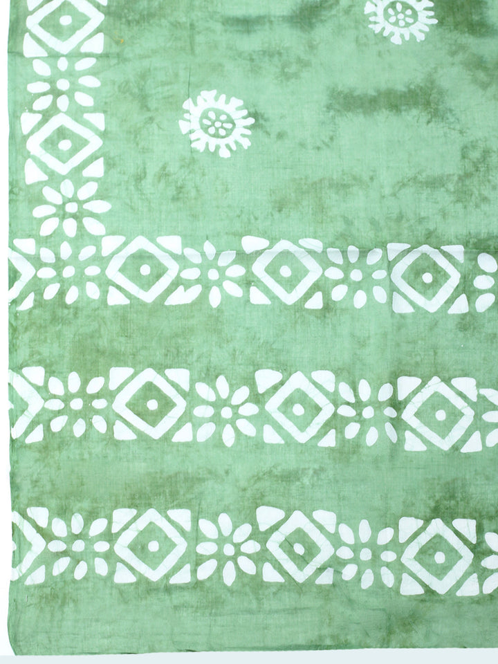 Embroidered Cotton Blend Unstitched Suit With Pant &amp; Dupatta