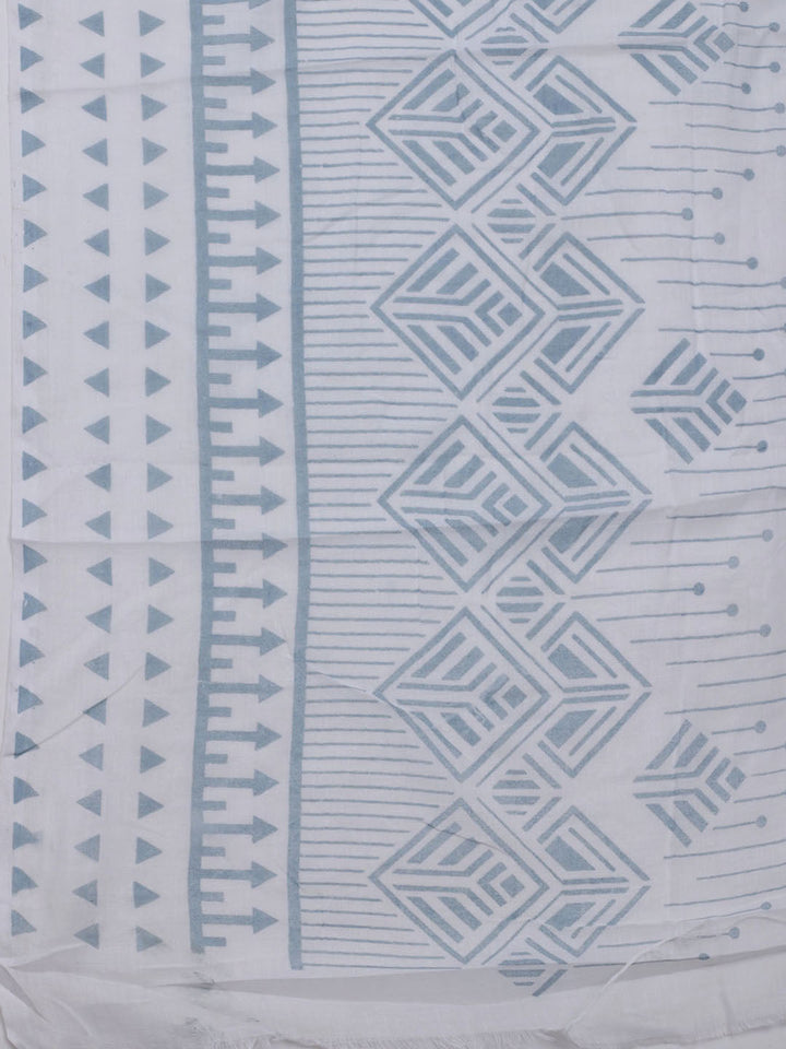 Printed Cotton Blend Unstitched Suit With Dupatta