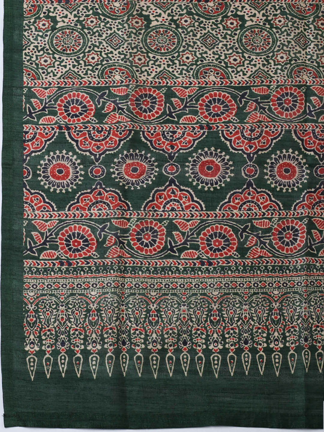 Embroidered Tussar Unstitched Suit With Pant &amp; Dupatta