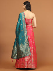 Banarasi Unstitched Choli With Lehenga & Dupatta