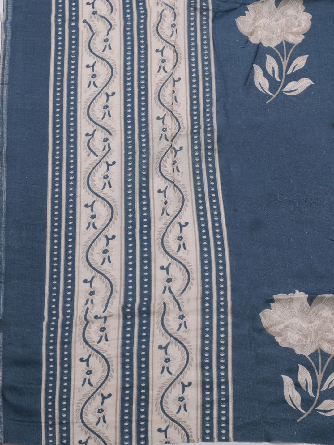 Printed Cotton Blend Unstitched Suit With Dupatta