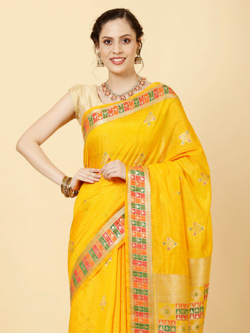 Zari Booti Woven Handloom Saree