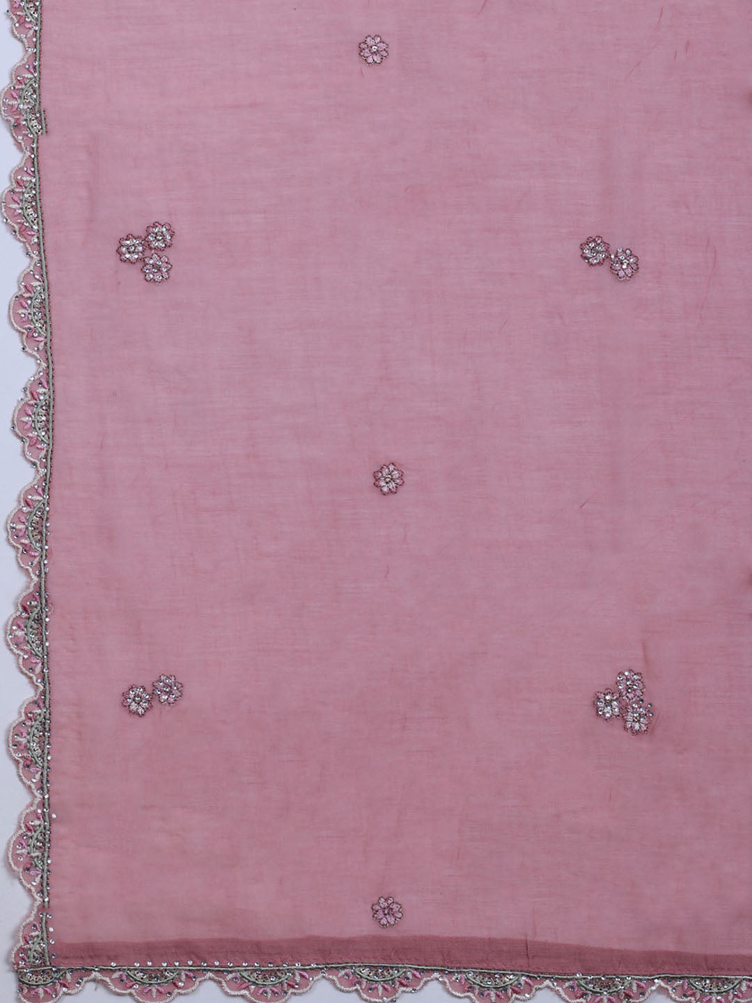 Embroidered Cotton Blend Unstitched Suit With Dupatta