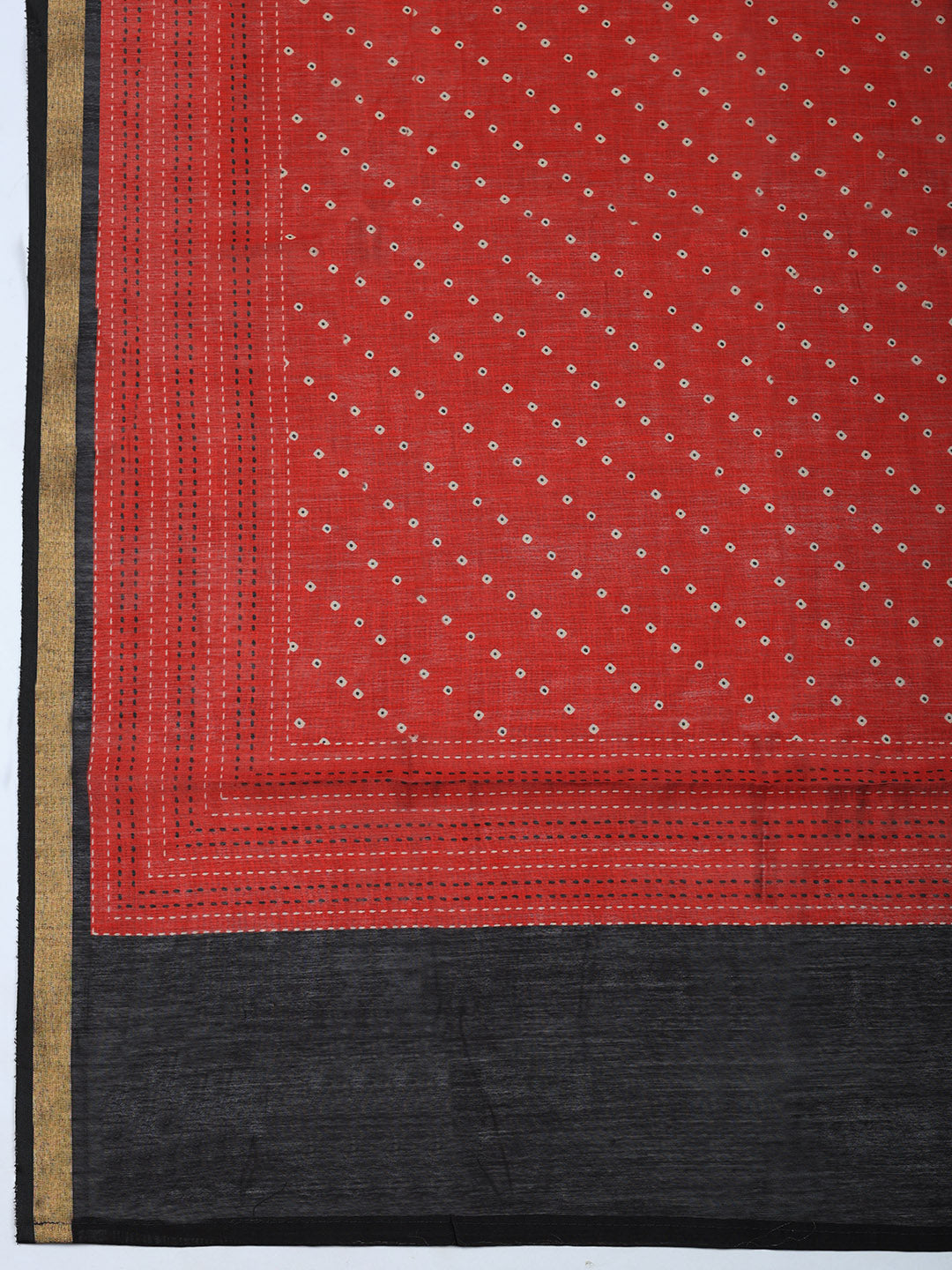 Printed Chanderi Unstitched Suit With Pant &amp; Dupatta