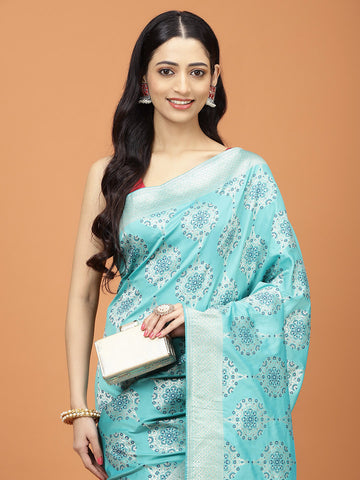 Zari Jaal Embroidery Banarasi Saree