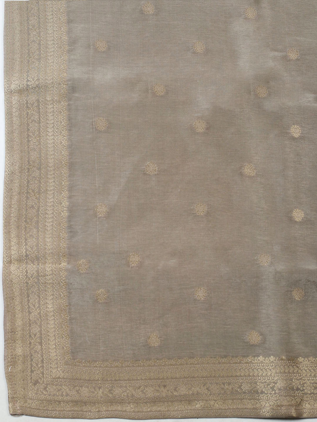 Woven Design Chanderi Unstitched Suit With Pant Dupatta