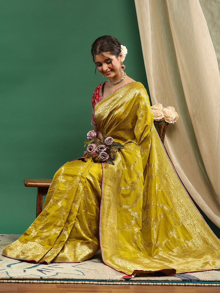 Embroidered Dola Silk Saree