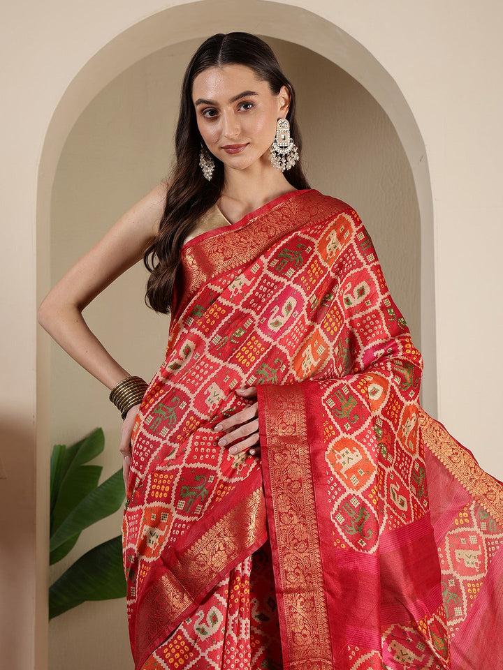 Digital Printed Art Silk Saree