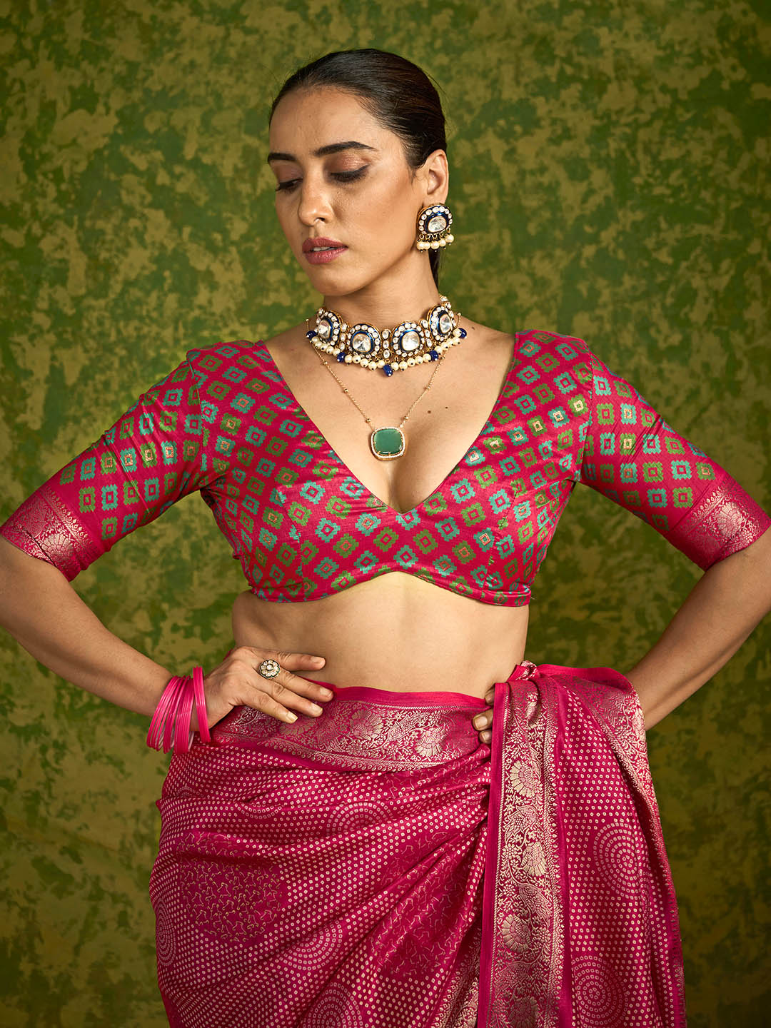 Zari Border Art Silk Saree