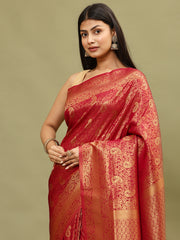 Zari Jaal Woven Handloom Saree