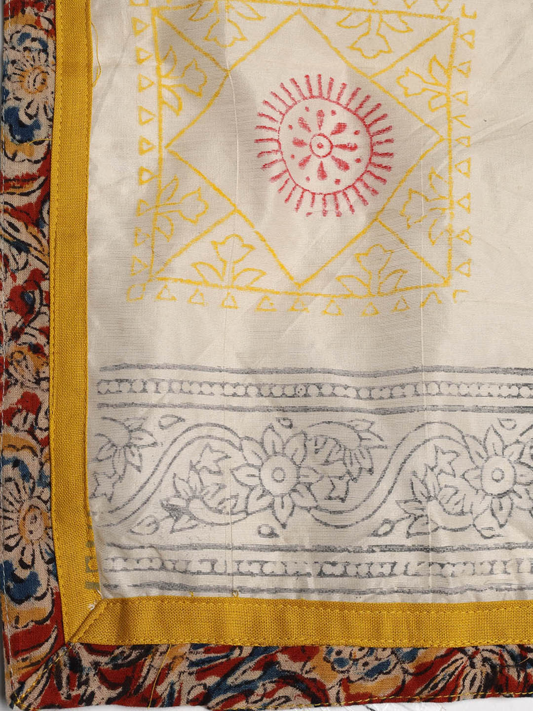 Neck Embroidered Cotton Blend Unstitched Suit With Dupatta
