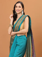 Zari Border Booti Woven Handloom Saree