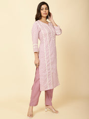 Printed Cotton Kurta Set