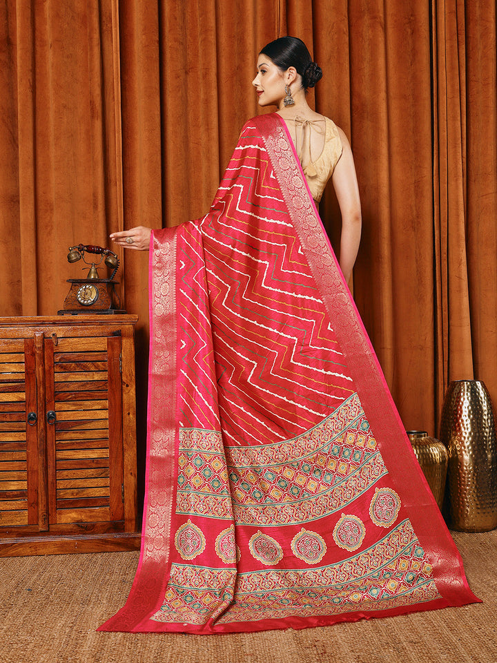 Digital Printed Art slik Saree