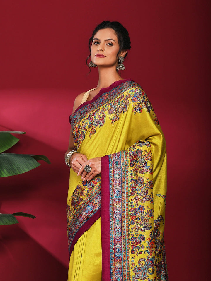 Digital Printed Art Silk Saree