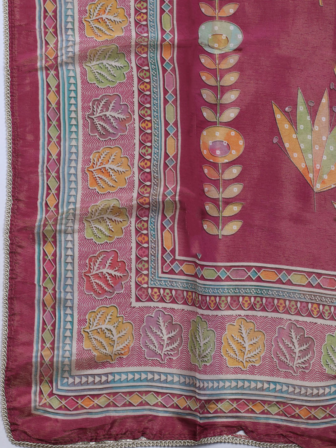 Woven Tissue  Unstitched Suit With Dupatta