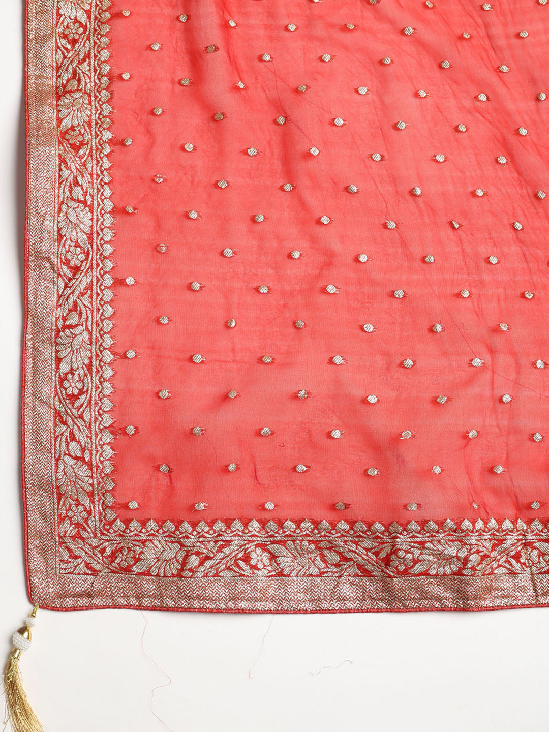 Neck Embroidered Georgette Unstitched Suit With Dupatta
