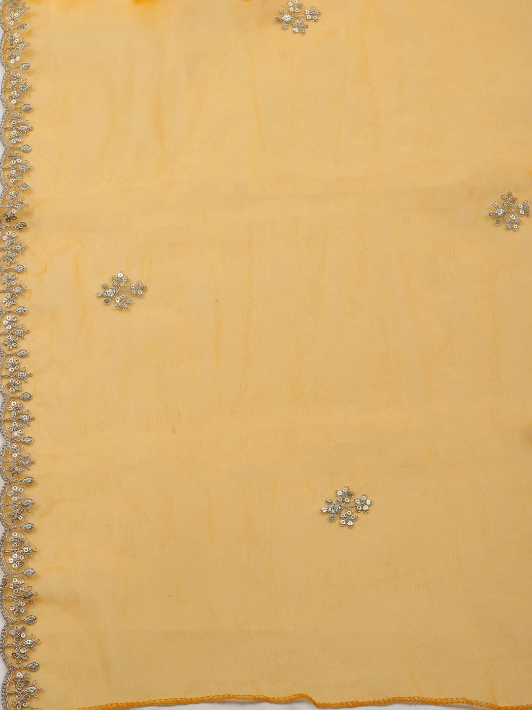 Embroidered Organza Unstitched Suit With Dupatta