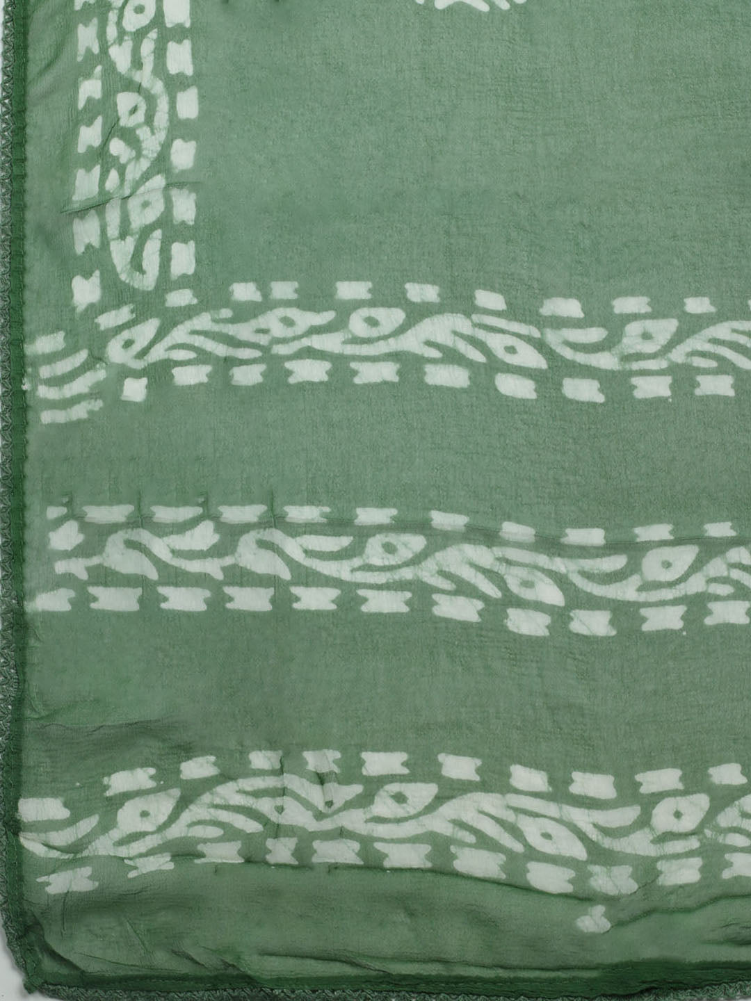 Printed Cotton Blend Unstitched Kurta With Pant &amp; Dupatta