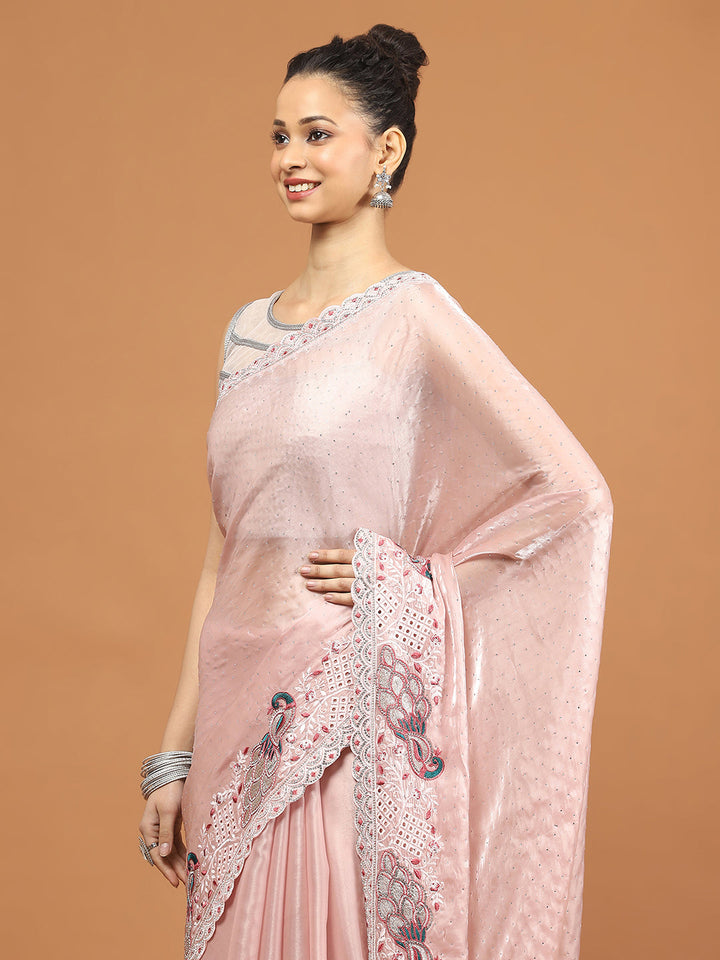 Stone Work Organza Saree