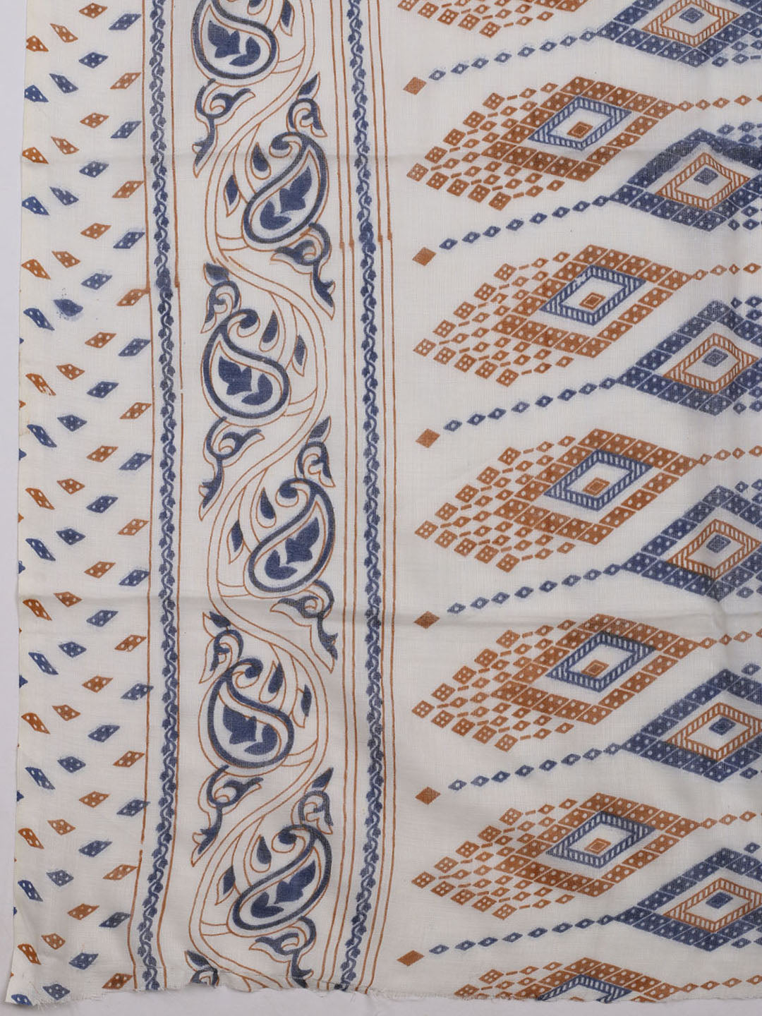 Neck Embroidered Cotton Blend Unstitched Suit With Dupatta