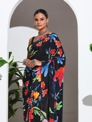 Digital Printed Crepe Saree