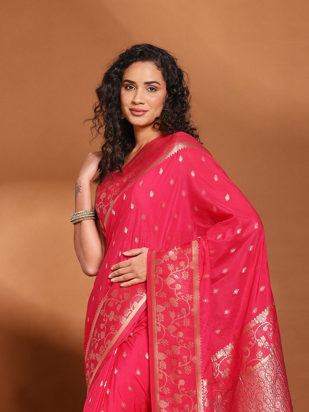 Plain Chiffon Saree