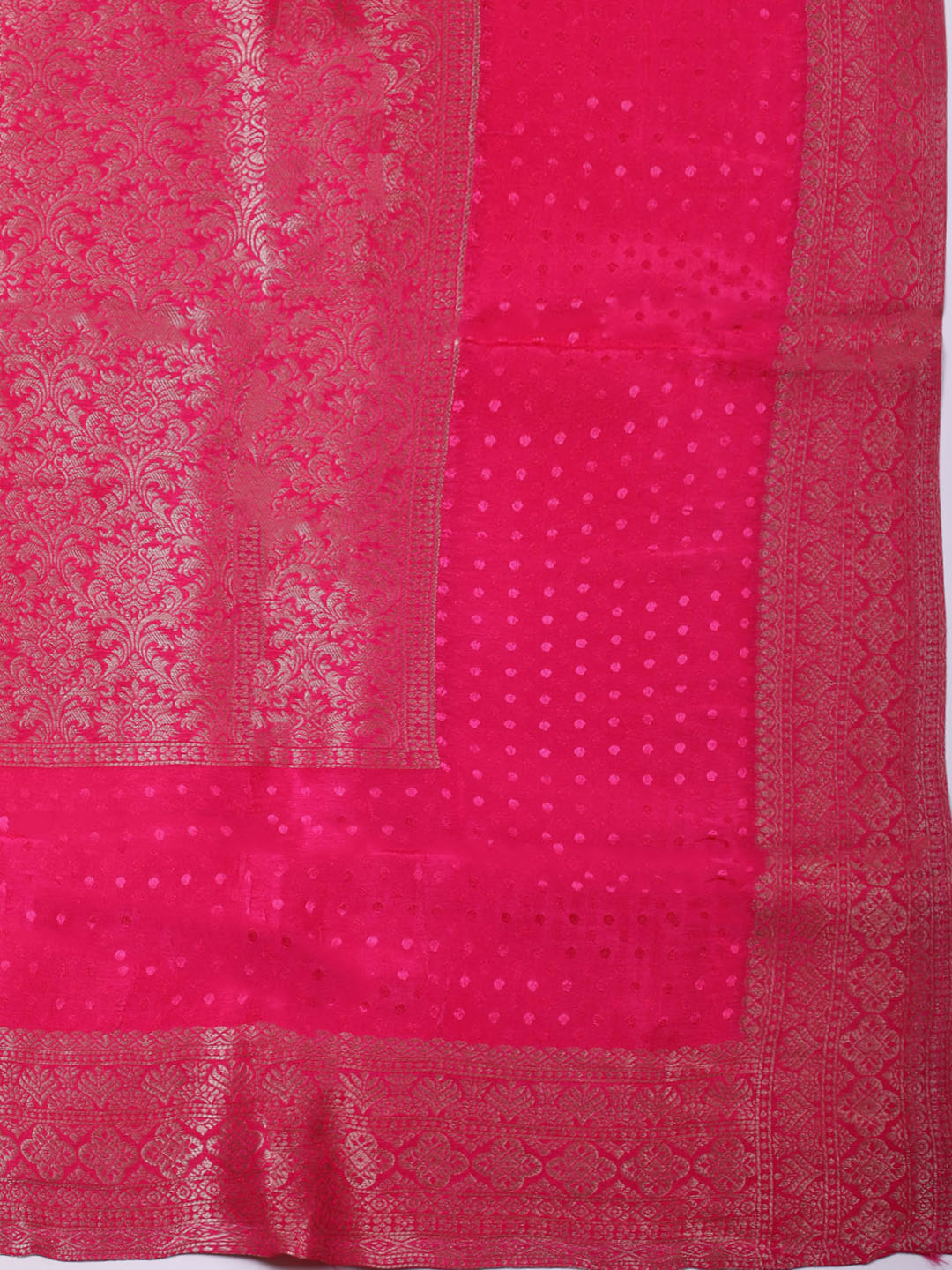 Embroidered Tissue Unstitched Suit With Pant &amp; Dupatta