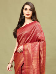 Zari Jaal Woven Handloom Saree