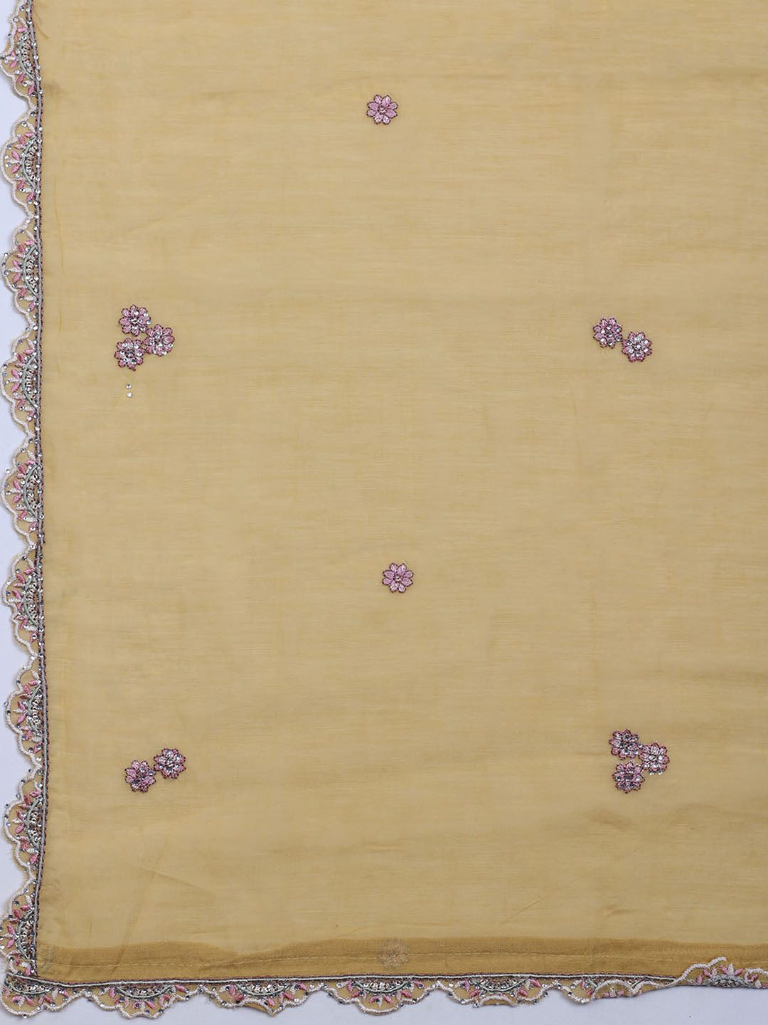 Embroidered Cotton Blend Unstitched Suit With Dupatta