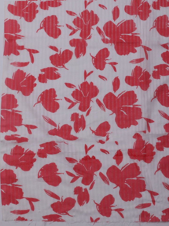 Printed Cotton Blend Unstitched Suit With Dupatta
