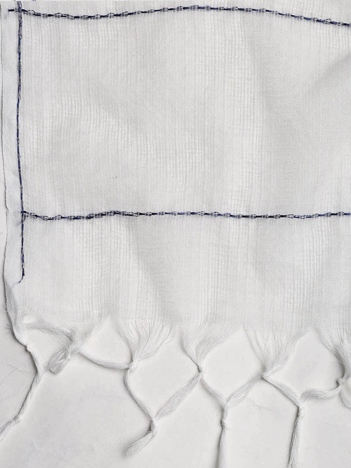 Neck Embroidered Cotton Blend Unstitched Suit With Dupatta
