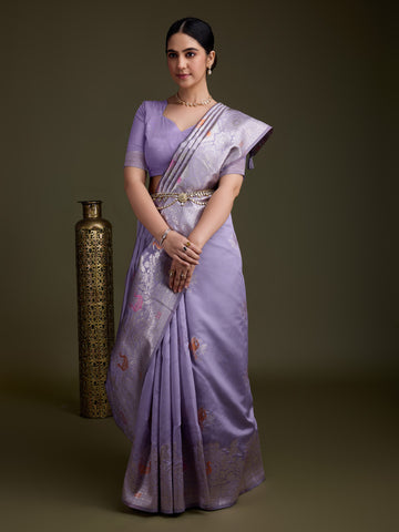 Zari Jaal Woven Art Silk Saree