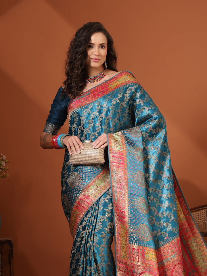Woven Design Satin Saree