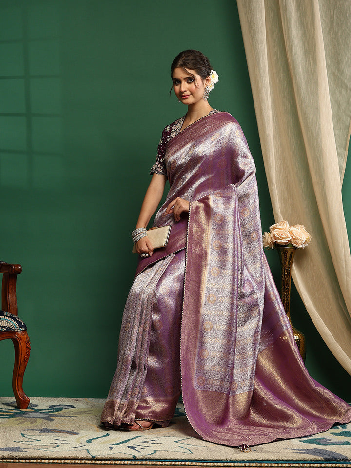 Embroidered Dola Silk Saree