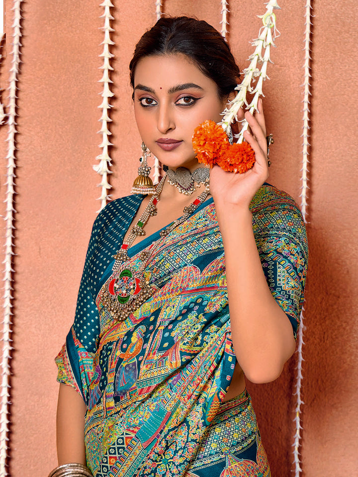 Printed Art Silk Saree