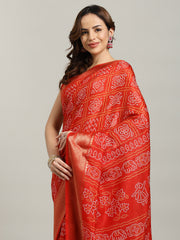 Bandhani Printed Dola Cotton Saree