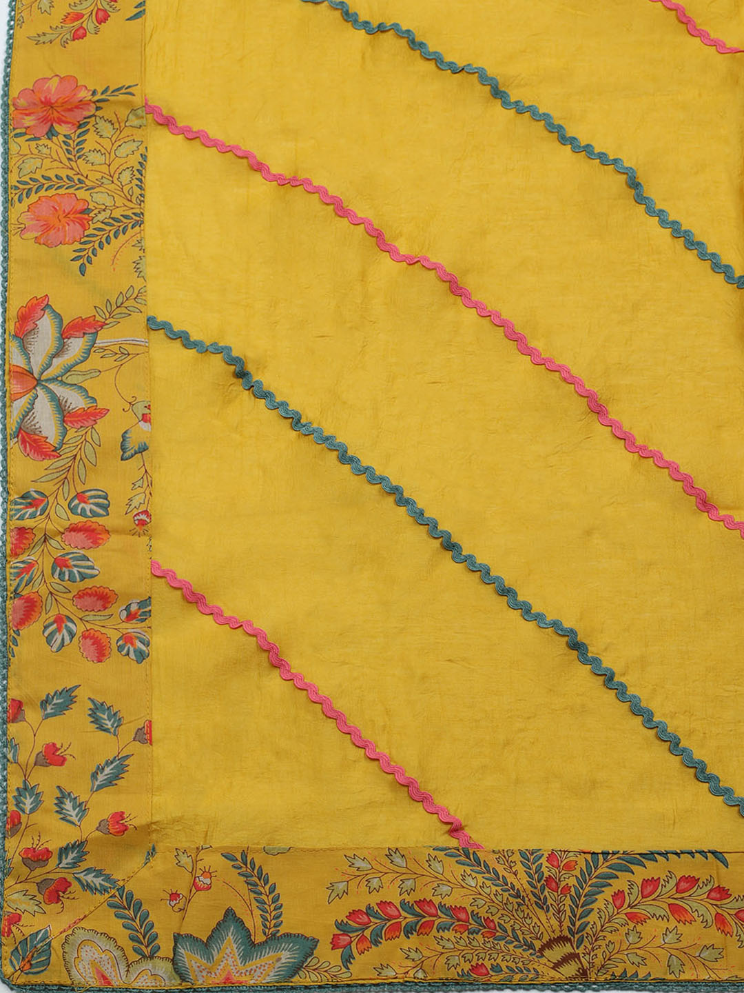 Embroidered Cotton Blend Unstitched Suit With Pant &amp; Dupatta