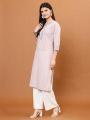 Printed Cotton Blend Kurta