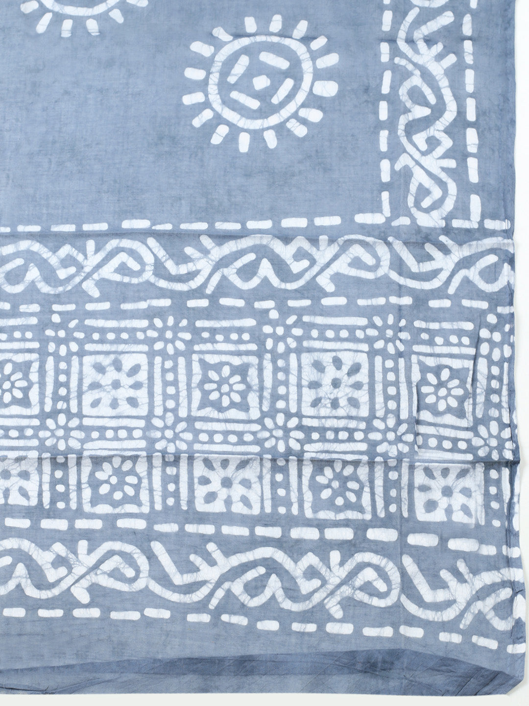 Embroidered Cotton Blend Unstitched Suit With Pant &amp; Dupatta