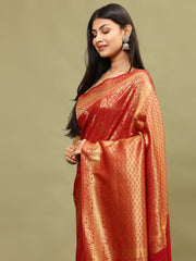 Zari Jaal Woven Handloom Saree