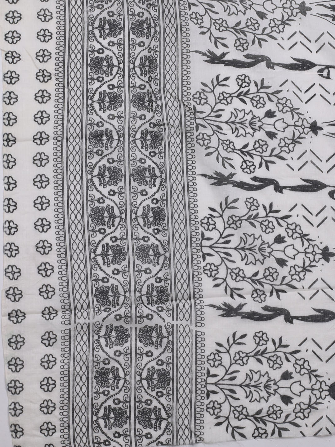 Neck Embroidered Cotton Blend Unstitched Suit With Dupatta