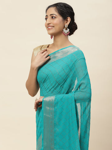 Stone Booti Woven Chiffon Saree