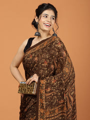 Digital Printed Crepe Woven Saree