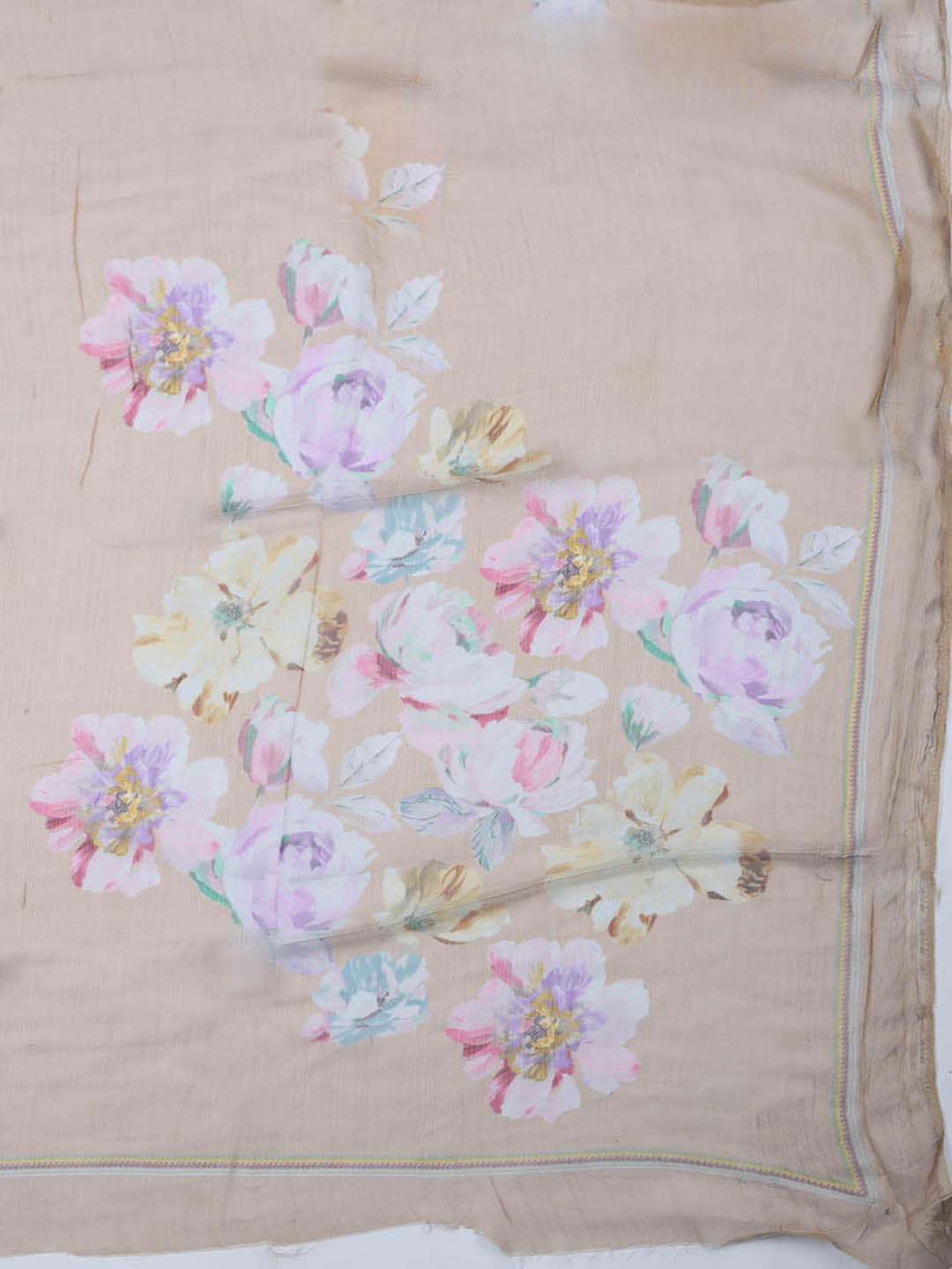 Embroidered Cotton Blend Unstitched Suit With Pant &amp; Dupatta